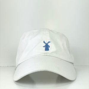 Dutch Bros Windmill Adjustable Baseball Cap - White, Blue